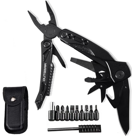 13‑in‑1 Stainless Steel Multitool Pliers with Anti‑Slip Handles & Nylon Sheath