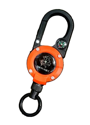 Retractable Badge Reel Keychain – 4.2 cm ABS Case with 60 cm Steel Wire Cord – Carabiner Clip