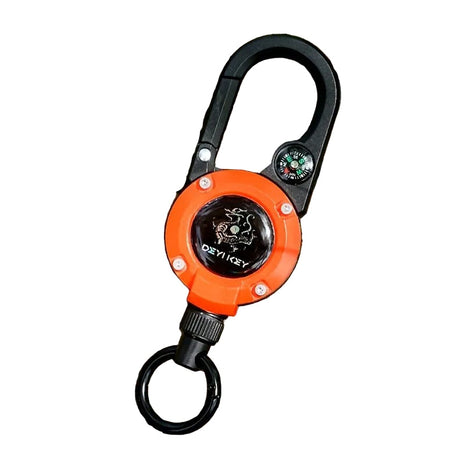 Retractable Badge Reel Keychain – 4.2 cm ABS Case with 60 cm Steel Wire Cord – Carabiner Clip