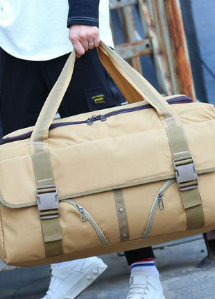 Canvas Duffel Bag 65cm Large Capacity – Waterproof 600D Utility Holdall with Zip & Mesh Pockets