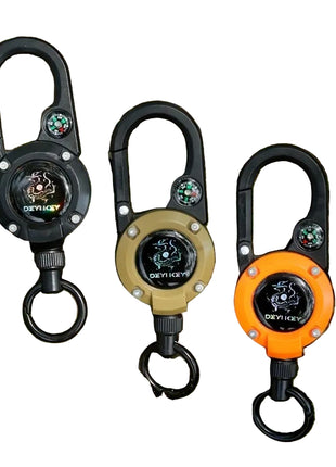 Retractable Badge Reel Keychain – 4.2 cm ABS Case with 60 cm Steel Wire Cord – Carabiner Clip