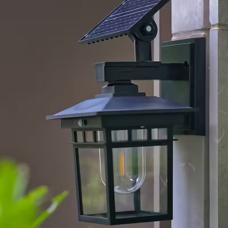 Solar Wall Motion‑Sensor Light 600 lm 6 V/5 W Solar Panel Black