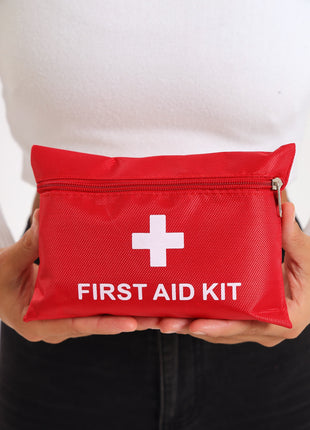Emergency First Aid Kit 20cm – Portable Pouch with Medical Supplies – Red