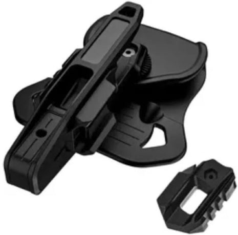 Universal Pistol Holster Hard ABS Polymer Black – Inside/Outside Waistband Right Hand – Fits 9mm/.40/.357 Double‑Stack
