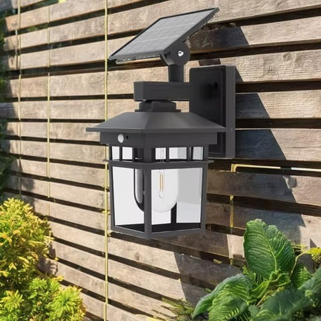 Solar-Powered Outdoor Wall Lamp LED Automatic Sensor Weather-Resistant Wall Mount