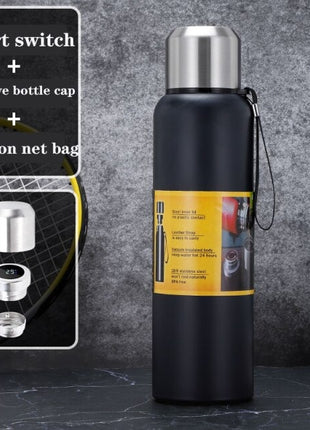 Stainless Steel  Navy Blue Insulated Vacuum Bottle Double Wall Thermal Flask for Hot and Cold Drinks