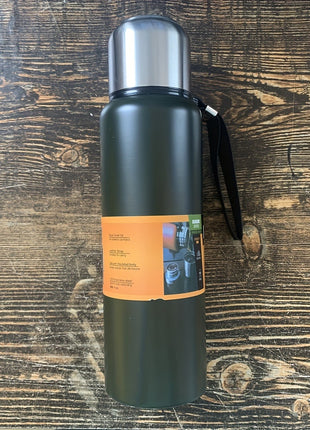 Stainless Steel Green Insulated Vacuum Bottle Double Wall Thermal Flask for Hot and Cold Drinks