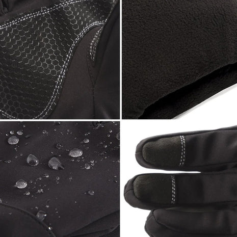 Finger Gloves – Winter Outdoor Waterproof Camouflage Multi‑Black – Thermal Gloves for Skiing, Riding & Cold Weather Activities