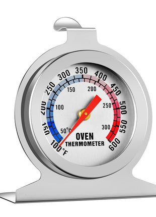 Oven Thermometer 600°F – Dual Scale Stainless Steel – Universal Fit for Ovens