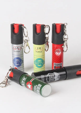 Pepper Spray 20ml Self-Defense Keychain – Aluminium Canisters – Flip-Top Stream Spray