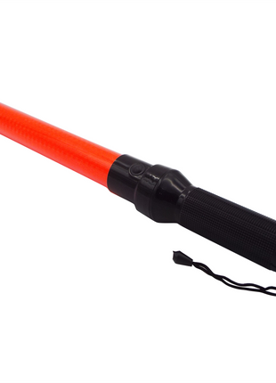 LED Baton 53.5cm – ABS Signal Wand with Flashing/Steady Modes – Magnetic Tail – Red