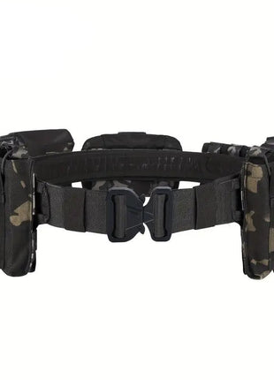 7-in-1 Tactical Battle Belt 1000D Nylon with Quick Release Buckle, Heavy Duty MOLLE Utility Belt for Police Military Outdoor