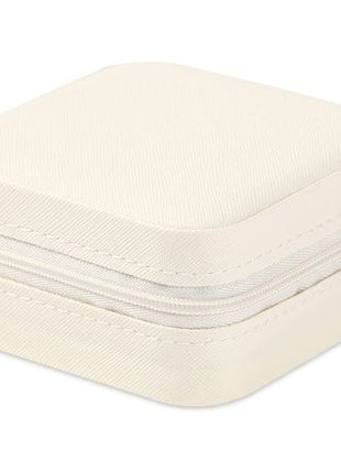 Small Jewellery Storage Box | PU Leather Travel Case with Zip Closure