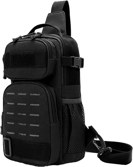 Tactical Chest Sling Bag 18x12x32cm - 900D Nylon - Water-Repellent