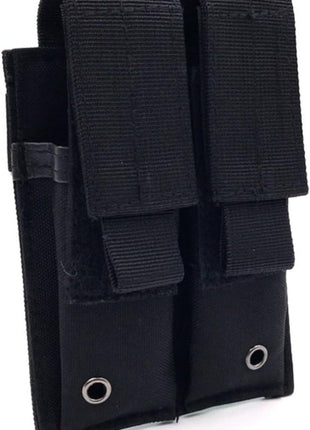 Tactical MOLLE Double Magazine Pouch 600D Nylon 15 cm×10 cm – Fits Double‑Stack 9 mm Pistol Mags
