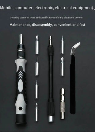 115-in-1 Precision Screwdriver Set – Multi-Bit Magnetic Repair Kit with Tweezers, Crowbars & Case – Chrome Vanadium Bits