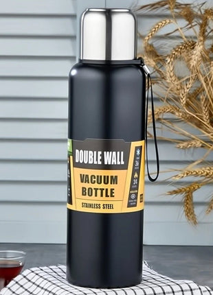 Stainless Steel  Navy Blue Insulated Vacuum Bottle Double Wall Thermal Flask for Hot and Cold Drinks