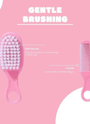 8-Piece Baby Grooming Kit for Newborns - BPA-Free Infant Health Set with Thermometer, Comb, Clippers & More - Pink or Blue