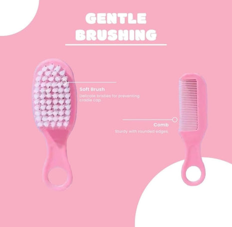 8-Piece Baby Grooming Kit for Newborns - BPA-Free Infant Health Set with Thermometer, Comb, Clippers & More - Pink or Blue