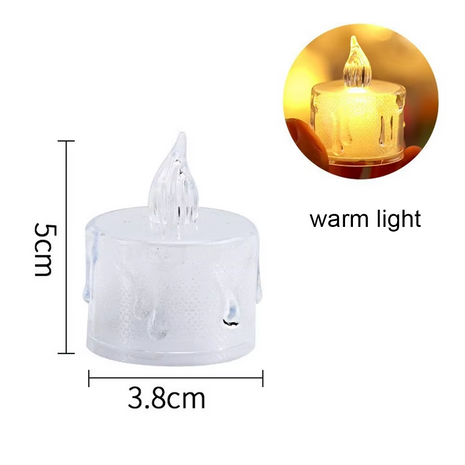 LED Flameless Candles – 24 Pack Warm White Flickering Tea Lights