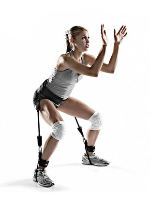 Vertical Jump Trainer Resistance Bands – Adjustable Waist Belt & Ankle Straps – 40–100 lb – Leg Power, Agility & Speed Training