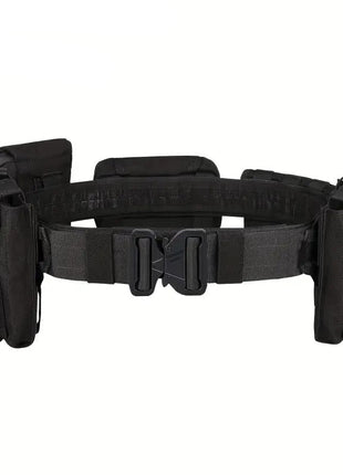 7-in-1 Tactical Battle Belt 1000D Nylon with Quick Release Buckle, Heavy Duty MOLLE Utility Belt for Police Military Outdoor