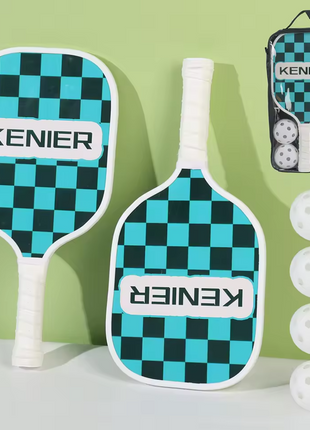 Kenier Pickleball Paddle Set – 2 Wooden Paddles, 4 Outdoor Balls, Carry Bag