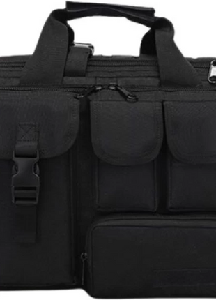 Tactical Laptop Bag 20L 600D Nylon with Padded 15.6" Sleeve Molle Briefcase Messenger Backpack Khaki/Green