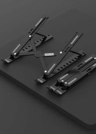 UNISYNC Portable Adjustable Laptop Stand – Aluminum Alloy Folding Computer Stand