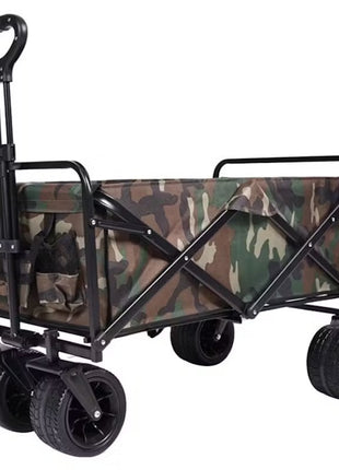 Collapsible Folding Wagon Cart 150L Capacity – Steel Frame, Oxford Cloth, Off-Road Wheels – Camouflage