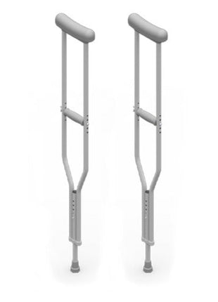 Aluminum Crutches Adult Size 5'2"–5'10" – Lightweight Adjustable Mobility Aid with Padded Grips and Tips