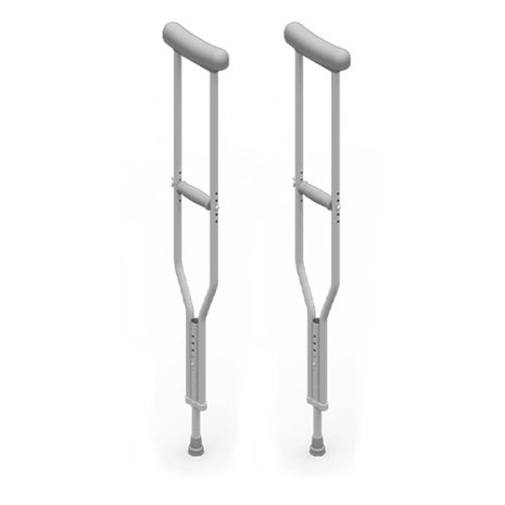 Aluminum Crutches Adult Size 5'2"–5'10" – Lightweight Adjustable Mobility Aid with Padded Grips and Tips