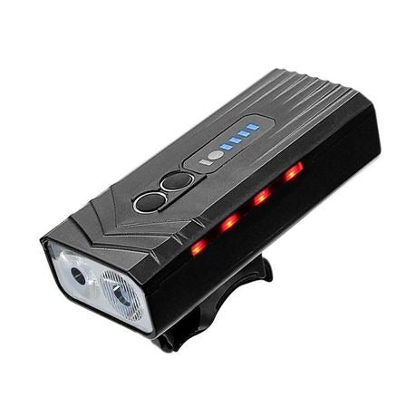 USB Rechargeable Bicycle Front Light 400LM Dual 2x10W LED 2400mAh Water-Resistant with Adjustable Mount