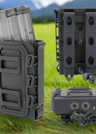 Tactical Mag Pouch for AR-15 – Soft Shell Nylon/Polymer – MOLLE & Belt Mount