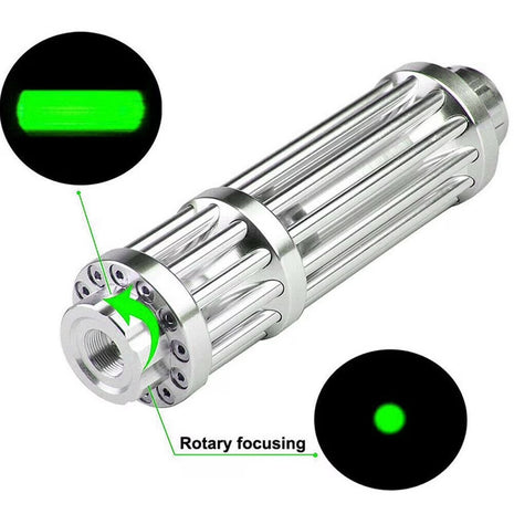5000mW  Green Laser Pointer – Aluminium Chassis –  Silver Finish