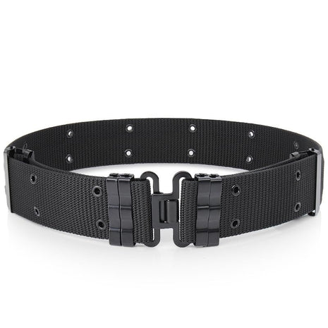 Tactical Belt 5.5cm Nylon Strap + Metal Quick-Release Buckle – S-Style Design – Black Outdoor Use