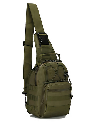 Tactical Sling Bag 6L Oxford Cloth Crossbody Daypack – Waterproof MOLLE Shoulder Pack
