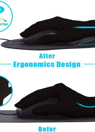 Mouse Pad Gel Wrist Support – Ergonomic Comfort, Non-Slip PU Base, Smooth Fabric – Black