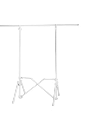 Single‑Pole Carbon Steel Clothes Drying Rack – Foldable Free‑Standing Floor/Ceiling Hanger