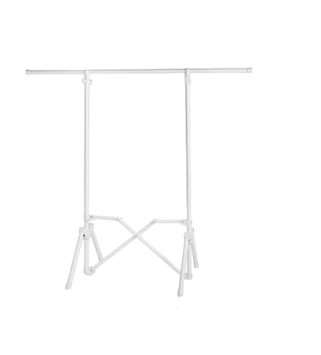 Single‑Pole Carbon Steel Clothes Drying Rack – Foldable Free‑Standing Floor/Ceiling Hanger