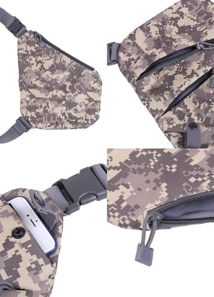 Tactical Chest Sling Bag 23.5×18 cm 600D Oxford Nylon Right Shoulder Anti‑Theft
