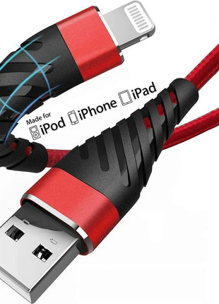 USB-A to Lightning Fast Charging & Data Sync Cable 1 m Braided Nylon 3.0