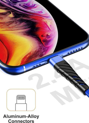 USB-A to Lightning Fast Charging & Data Sync Cable 1 m Braided Nylon 3.0