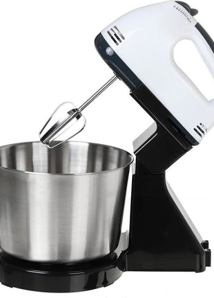 Electric Stand Mixer 2.0L 270W ABS Housing with Stainless Steel Bowl, 7-Speed Settings, Beaters & Dough Hooks