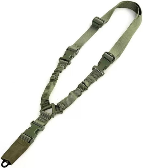 Adjustable Rifle Sling 1000D Nylon Heavy‑Duty Single‑Point Sling – Black / Green / Khaki