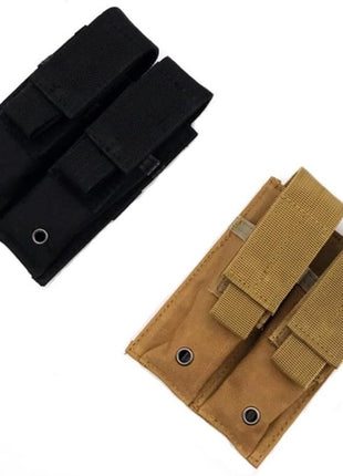 Tactical MOLLE Double Magazine Pouch 600D Nylon 15 cm×10 cm – Fits Double‑Stack 9 mm Pistol Mags