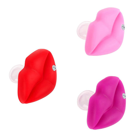 Adepaton Baby Pacifier 2–36 Months Silicone Kiss Lips Shape BPA-Free Chewable Easy-Clean Pink