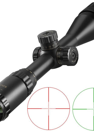 Riflescope 4-16x44 Adjustable Optic Sight Aluminium Body - Illuminated Reticle Black Tactical Scope