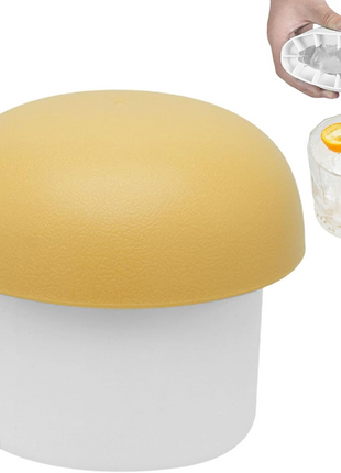 Small Silicone Ice Cube Tray With Lid, 60-Cube Easy Release Ice Cup Mold Yellow White