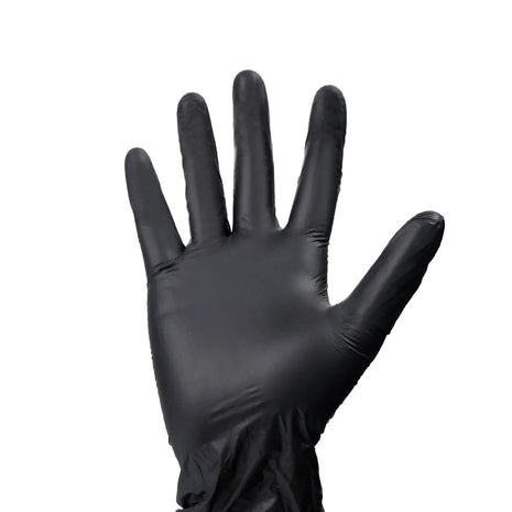 Disposable Nitrile Gloves 100-Pack – Black Powder-Free, Chemical Resistant, Flexible Fit